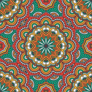 etnik çiçek seamless modeli