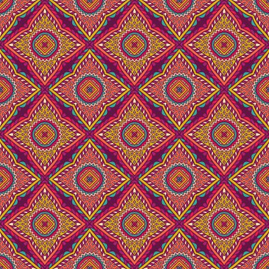 etnik çiçek seamless modeli