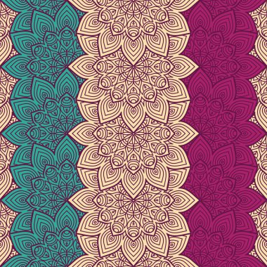 etnik çiçek seamless modeli