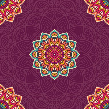 etnik çiçek seamless modeli