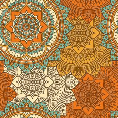 etnik çiçek seamless modeli