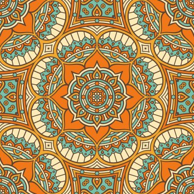 etnik çiçek seamless modeli