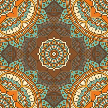 etnik çiçek seamless modeli