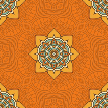 etnik çiçek seamless modeli