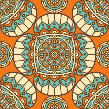 etnik çiçek seamless modeli