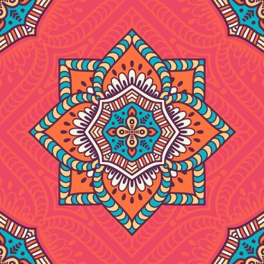 etnik çiçek seamless modeli