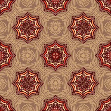 etnik çiçek seamless modeli