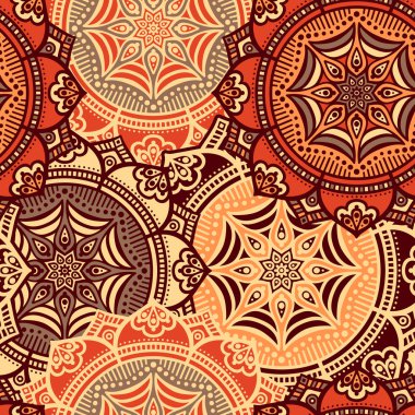 etnik çiçek seamless modeli