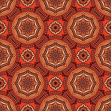 etnik çiçek seamless modeli