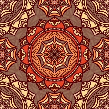 etnik çiçek seamless modeli