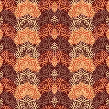 etnik çiçek seamless modeli