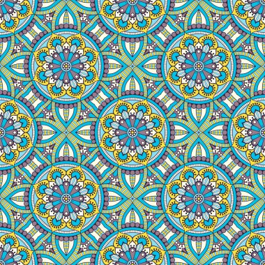 etnik çiçek seamless modeli