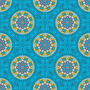 etnik çiçek seamless modeli