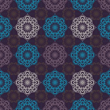 etnik çiçek seamless modeli