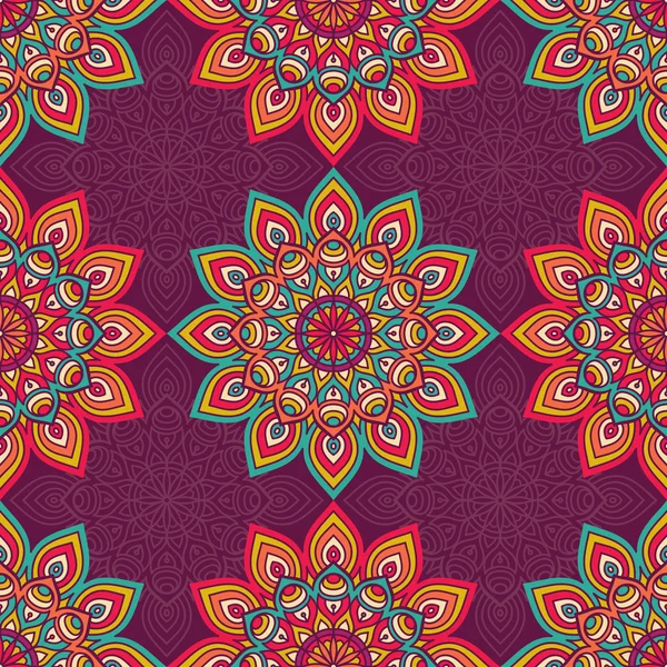 etnik çiçek seamless modeli