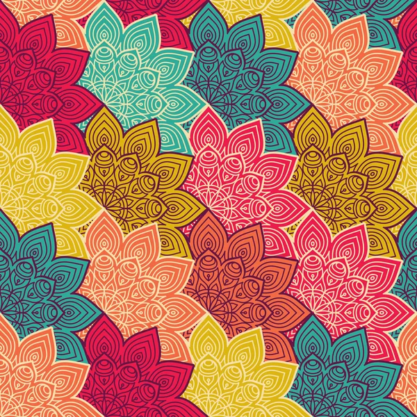 etnik çiçek seamless modeli