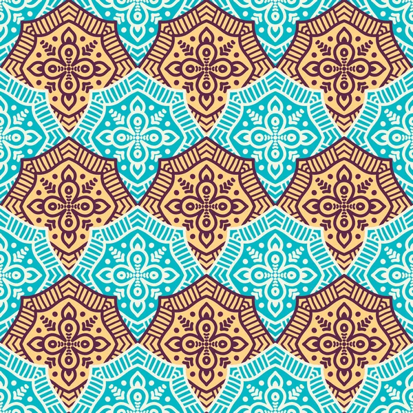 etnik çiçek seamless modeli