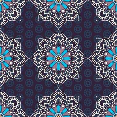 etnik çiçek seamless modeli