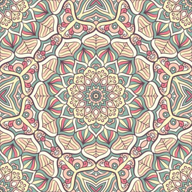 etnik çiçek seamless modeli