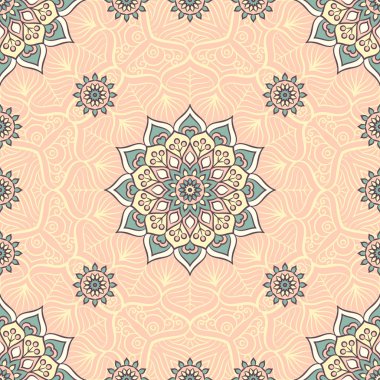 etnik çiçek seamless modeli