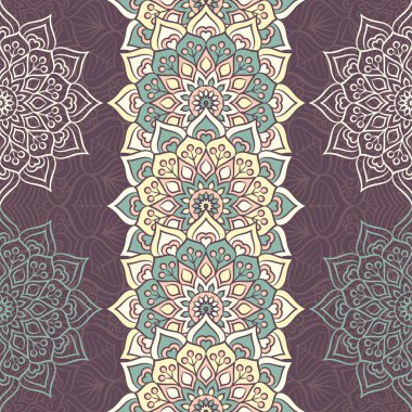 etnik çiçek seamless modeli