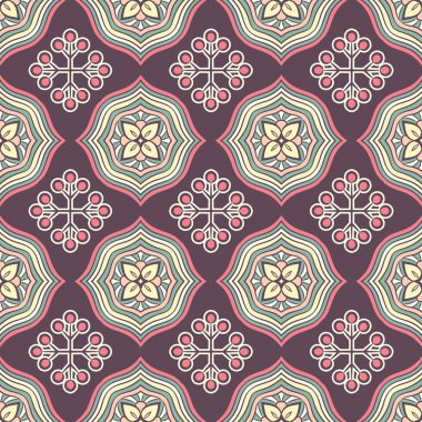 etnik çiçek seamless modeli