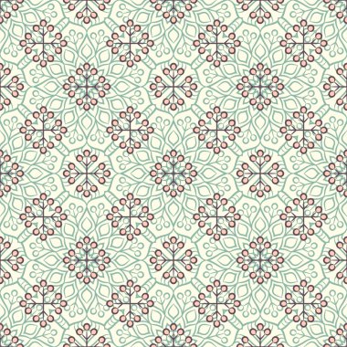 etnik çiçek seamless modeli