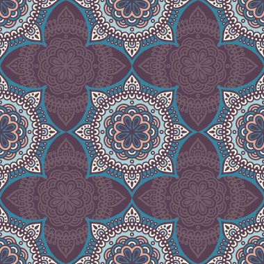 etnik çiçek seamless modeli