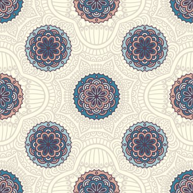 etnik çiçek seamless modeli