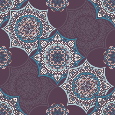 etnik çiçek seamless modeli