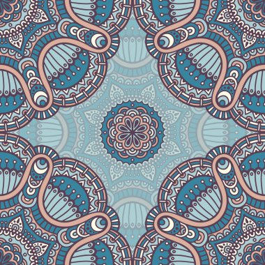 etnik çiçek seamless modeli