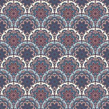 etnik çiçek seamless modeli