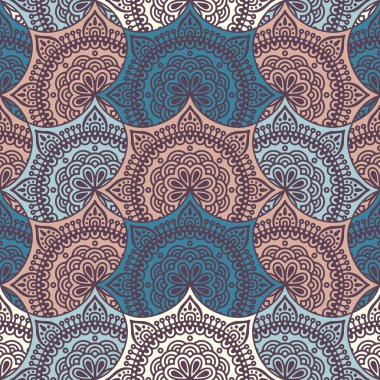 etnik çiçek seamless modeli