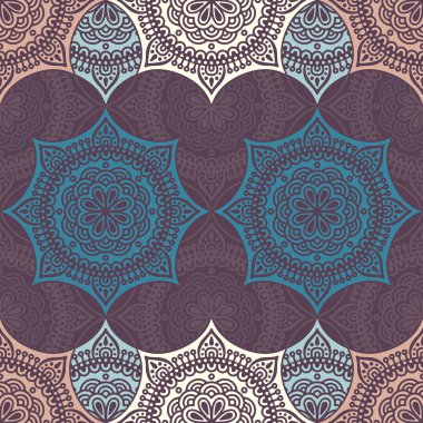etnik çiçek seamless modeli