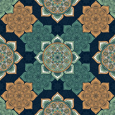 etnik çiçek seamless modeli