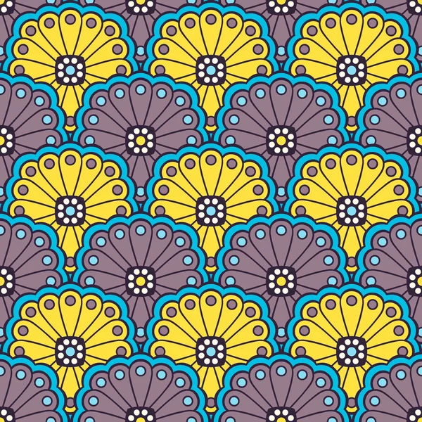 etnik çiçek seamless modeli