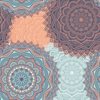 etnik çiçek seamless modeli