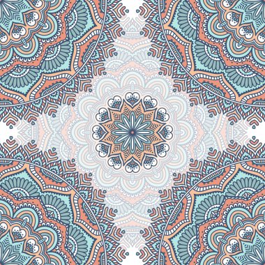 etnik çiçek seamless modeli