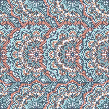 etnik çiçek seamless modeli