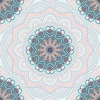 etnik çiçek seamless modeli