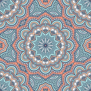 etnik çiçek seamless modeli