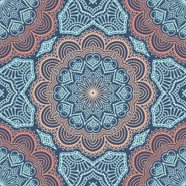 etnik çiçek seamless modeli