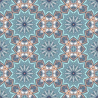 etnik çiçek seamless modeli