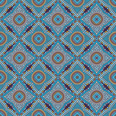 etnik çiçek seamless modeli