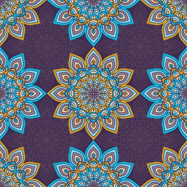 etnik çiçek seamless modeli