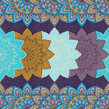 etnik çiçek seamless modeli