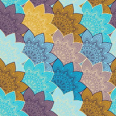 etnik çiçek seamless modeli