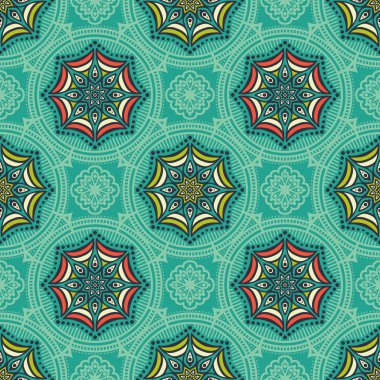 etnik çiçek seamless modeli