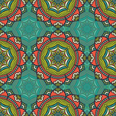 etnik çiçek seamless modeli