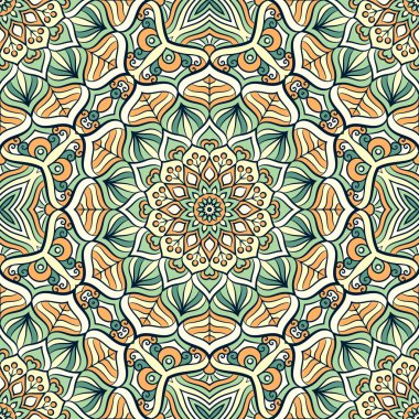 etnik çiçek seamless modeli